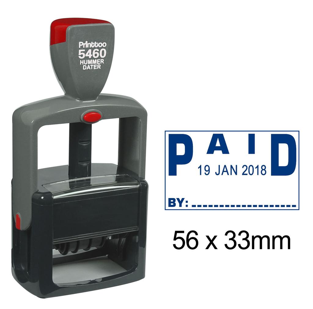 Printtoo С оплаченным текстом и местом для знака, прочный штамп-дата, самоокрашивающаяся резина