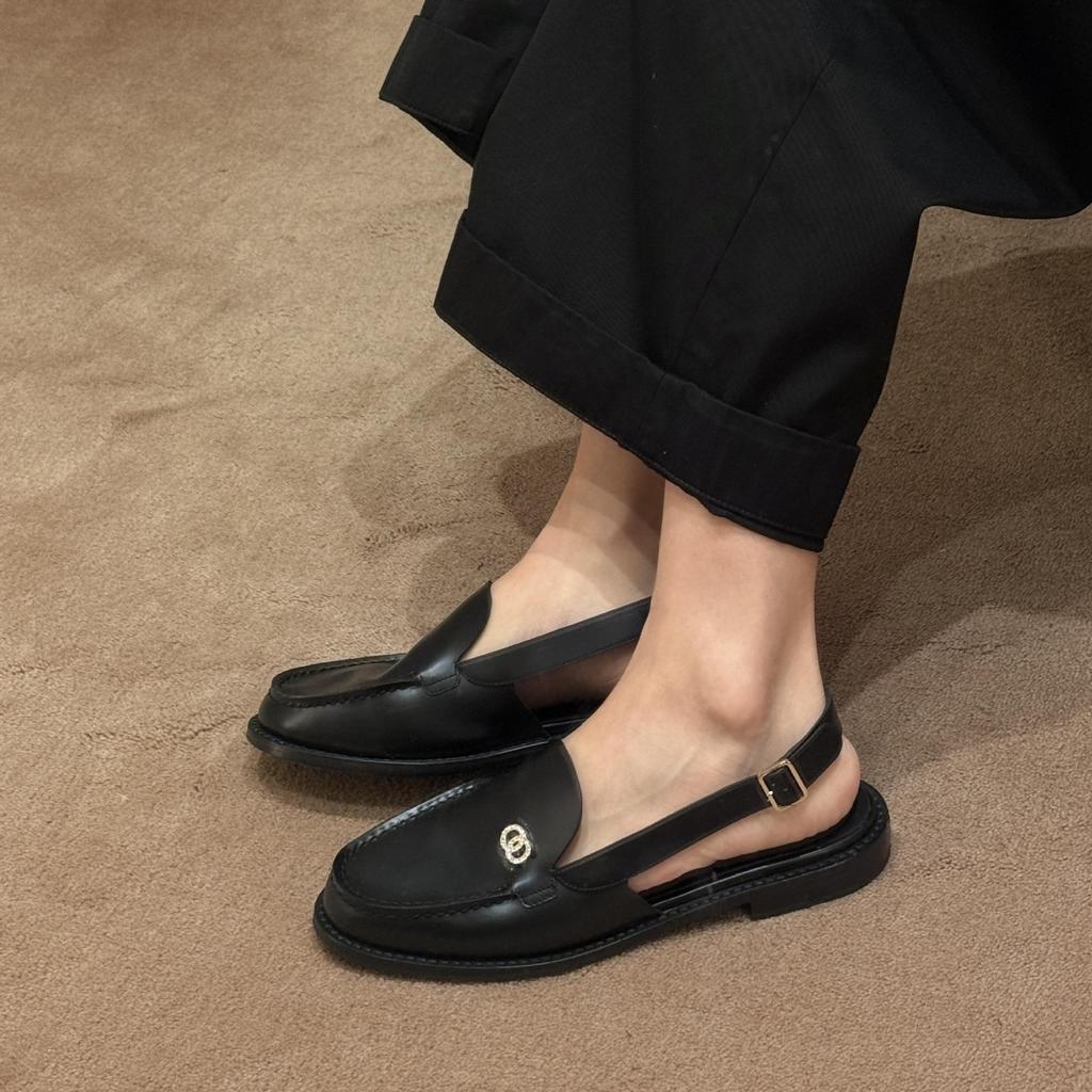 Версия из овчины~ Натуральная кожа Xiaoxiangfeng с маленькими кожаными туфлями Loafu, женские летние сандалии на платформе с открытым носком, крутые шлепанцы Мюли