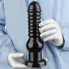 24.5cm Black PVC Beaded Dildo Masturbator Butt Plug Anal Dilator Sex Toy Realistic Dick Big Penis