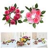 20cm Candle Ring Wreaths Centerpieces Festival Flower Garland Tabletop Thanksgiving Wedding Easter