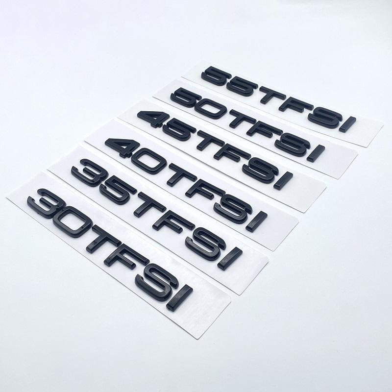 Chrome Glossy Black ABS Letters Numbers 30TFSI 35TFSI 40TFSI 45TFSI 50TFSI Emblem for Audi A3 Car Rear Trunk Logo Sticker