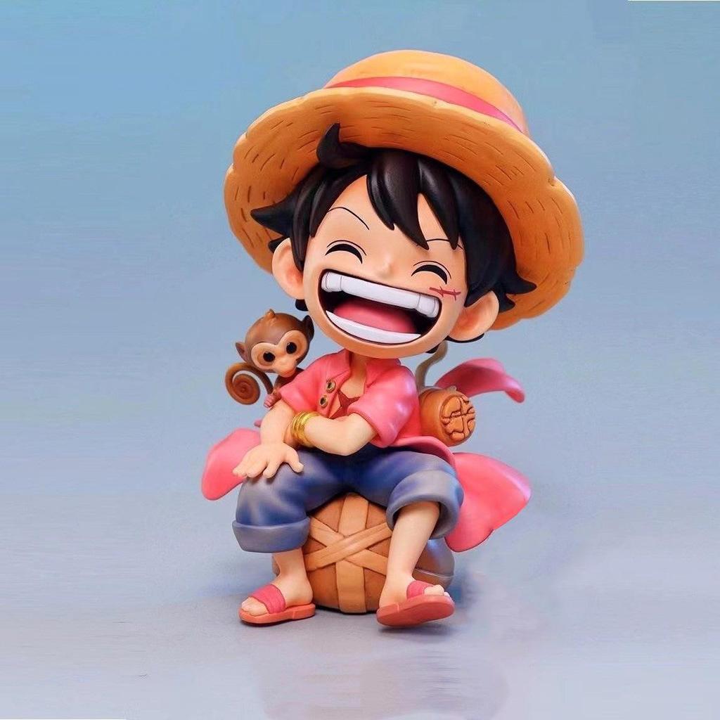 Фигурки Луффи, Зоро, Санджи из One Piece, Q-версия, сидячая поза - Модный игровой кукла, модель, игрушка, украшение