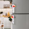 1 Pair Christmas Refrigerator Handle Gloves Santa Claus Snowman Elk Kitchen Fridge Handle Cover Set Home Decoration