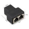 Rj45 Port Network Cable Splitter Extender Plug Adapter Split Into Two Splitter
