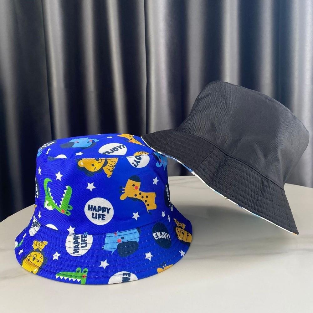 Thin Baby Bucket Hat Cartoon Print Outdoor Kid Sun Hat Summer Fisherman Cap