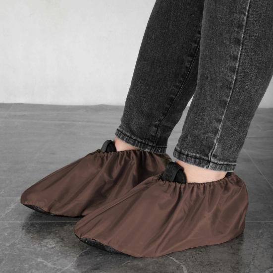 1 Pair Waterproof Shoe Covers Reusable Foldable Not-Slip Rain Boot Covers Wear Resistant Shoe Protector Overshoes
