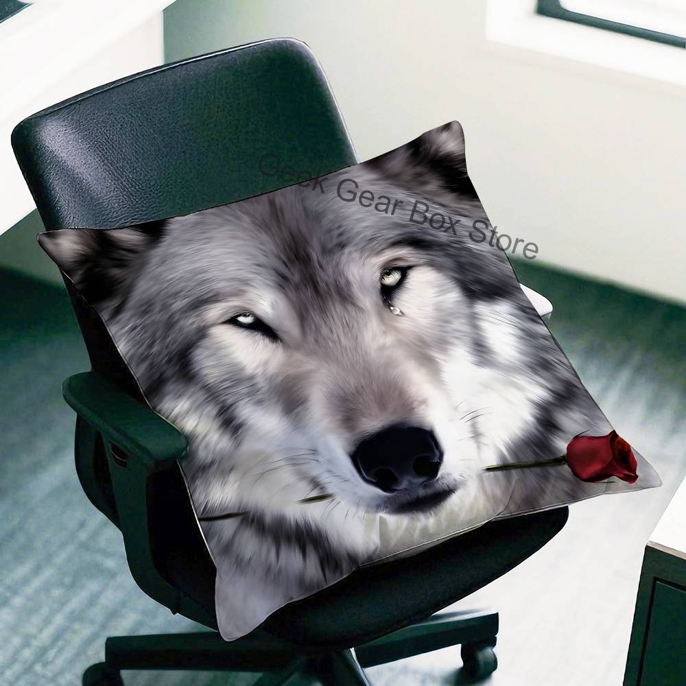 Alpha Sigma Wolf Cool Pillow Case For Sofa Decor Car Office Room Printing Cushion Cover Decorations and Protector