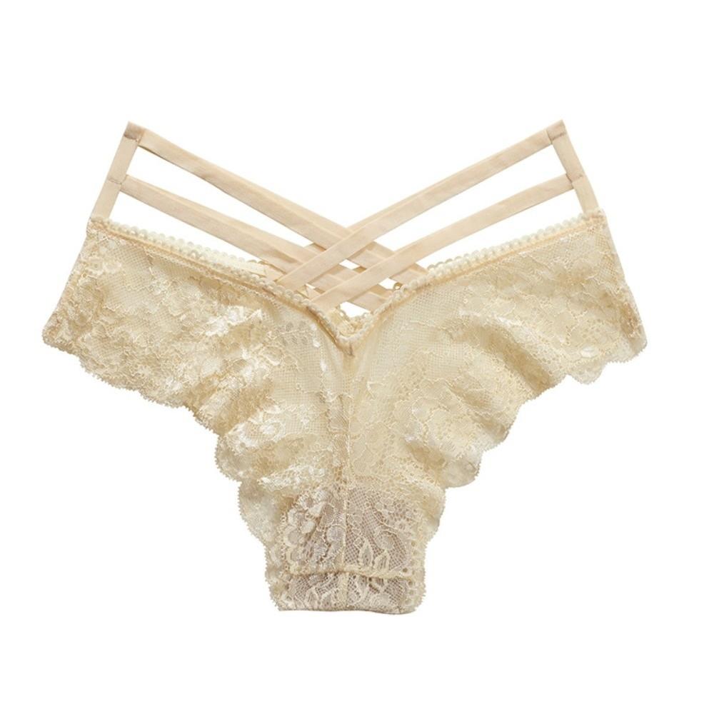 Underwear Women Lace Floral Thong Low-Rise T-back Panties Lace Solid Briefs Female