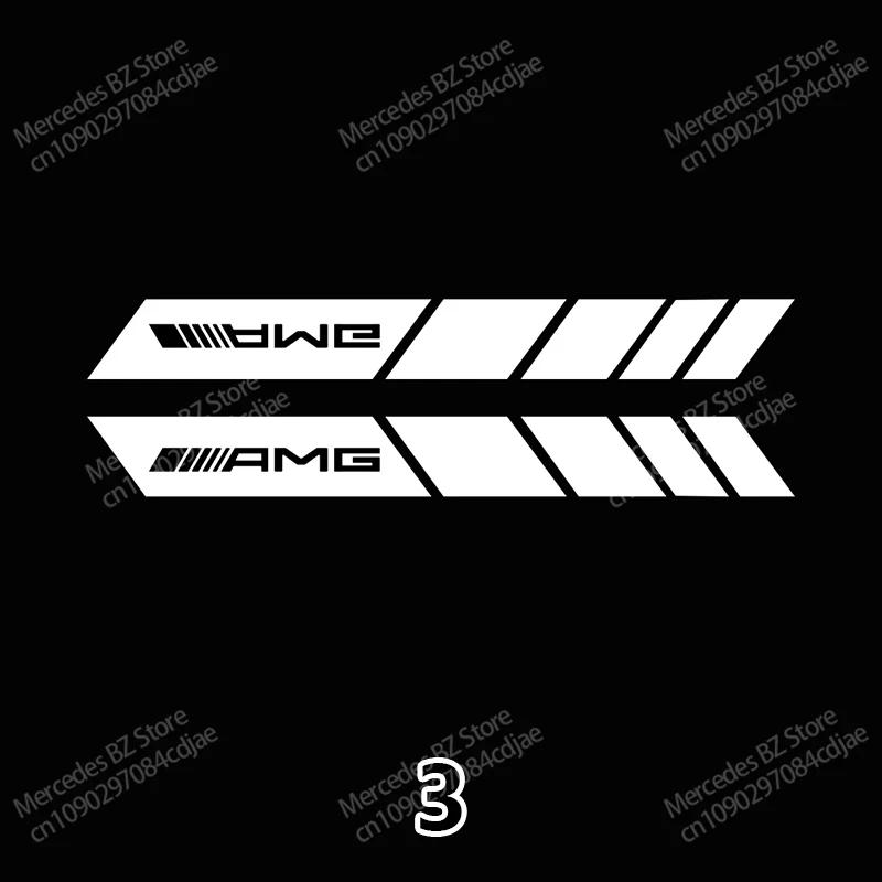 Автомобильная наклейка 2026 Новая Для Benz 2 шт. Светодиодная пленка для заднего стекла автомобиля Проектор теневого призрака Для Mercedes Benz W222 W223 W205 W21