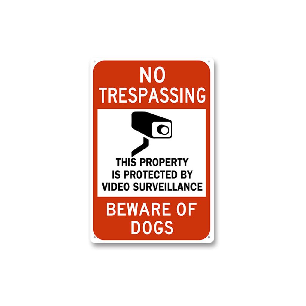Знак «Круглосуточное видеонаблюдение» Жесть Предупреждающая табличка безопасности с предварительно просверленными отверстиями и закругленными углами Долговечность