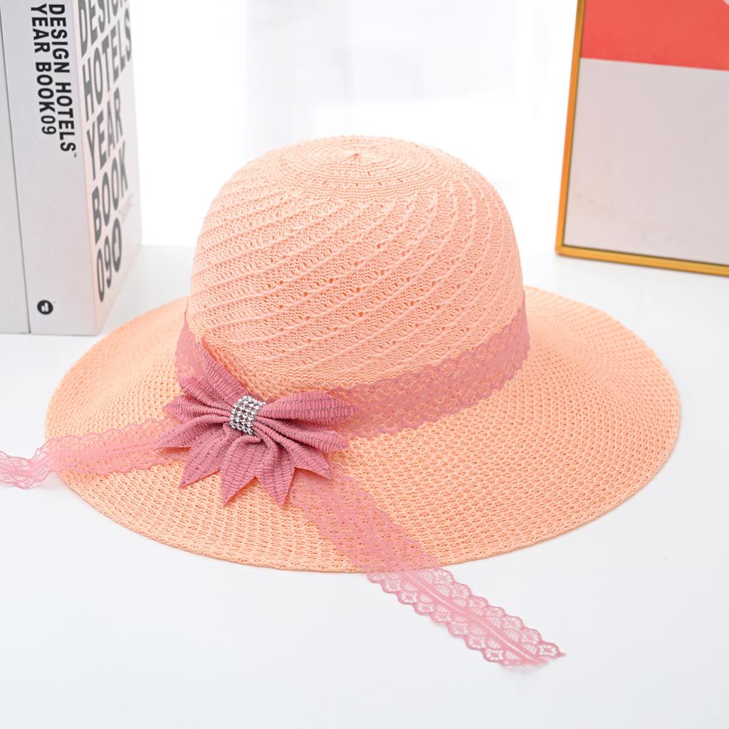 Женская летняя шляпа с защитой от солнца и солнцезащитным козырьком, модная тканая шляпа от солнца с большими полями и бантом, пляжная шляпа
