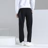 Li Ning Badminton Series Solid Color Logo Straight Leg Casual Pants Knitted Sports Pants Men Bottoms Black AKLT647-1