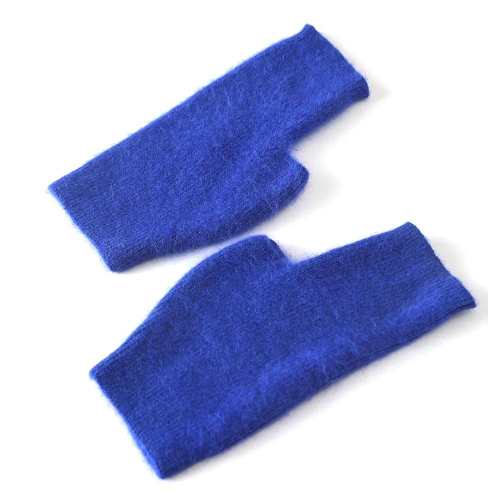 Exposed Finger Mink Cashmere Gloves Wool Wrist Gloves Protable Knitted Wool Glove Winter