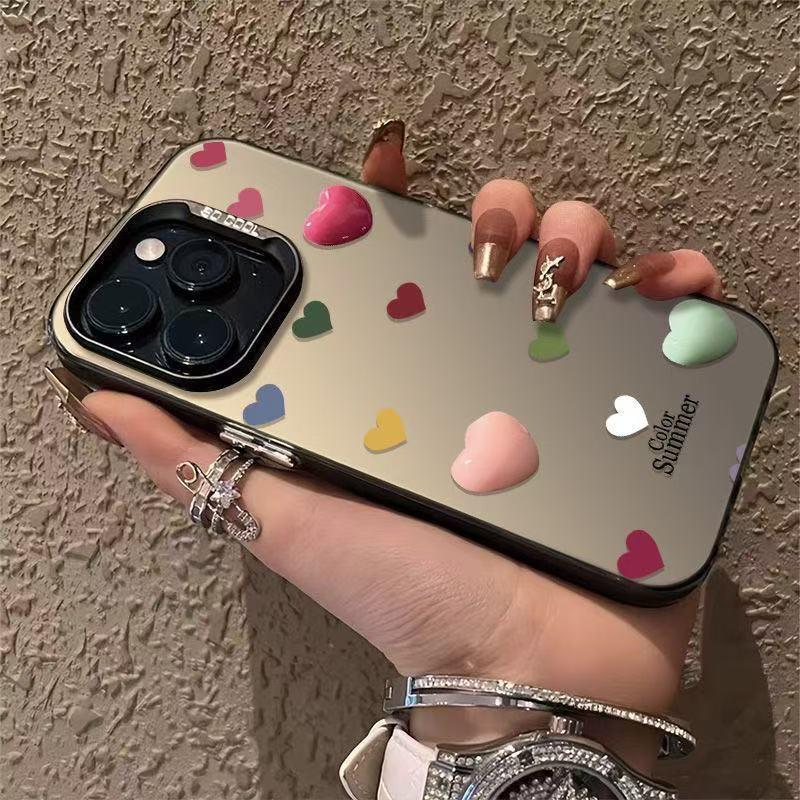 3D чехол-сердечко для iPhone - Ударопрочный, Стильный, Подходит для моделей iPhone 13-17 Pro Max