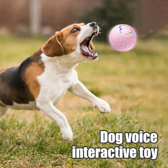 Интерактивный мяч для домашних животных, автоматический катящийся умный мяч, игрушка для собак, электрический прыгающий мяч со светодиодной подсветкой для маленьких/средних собак и кошек