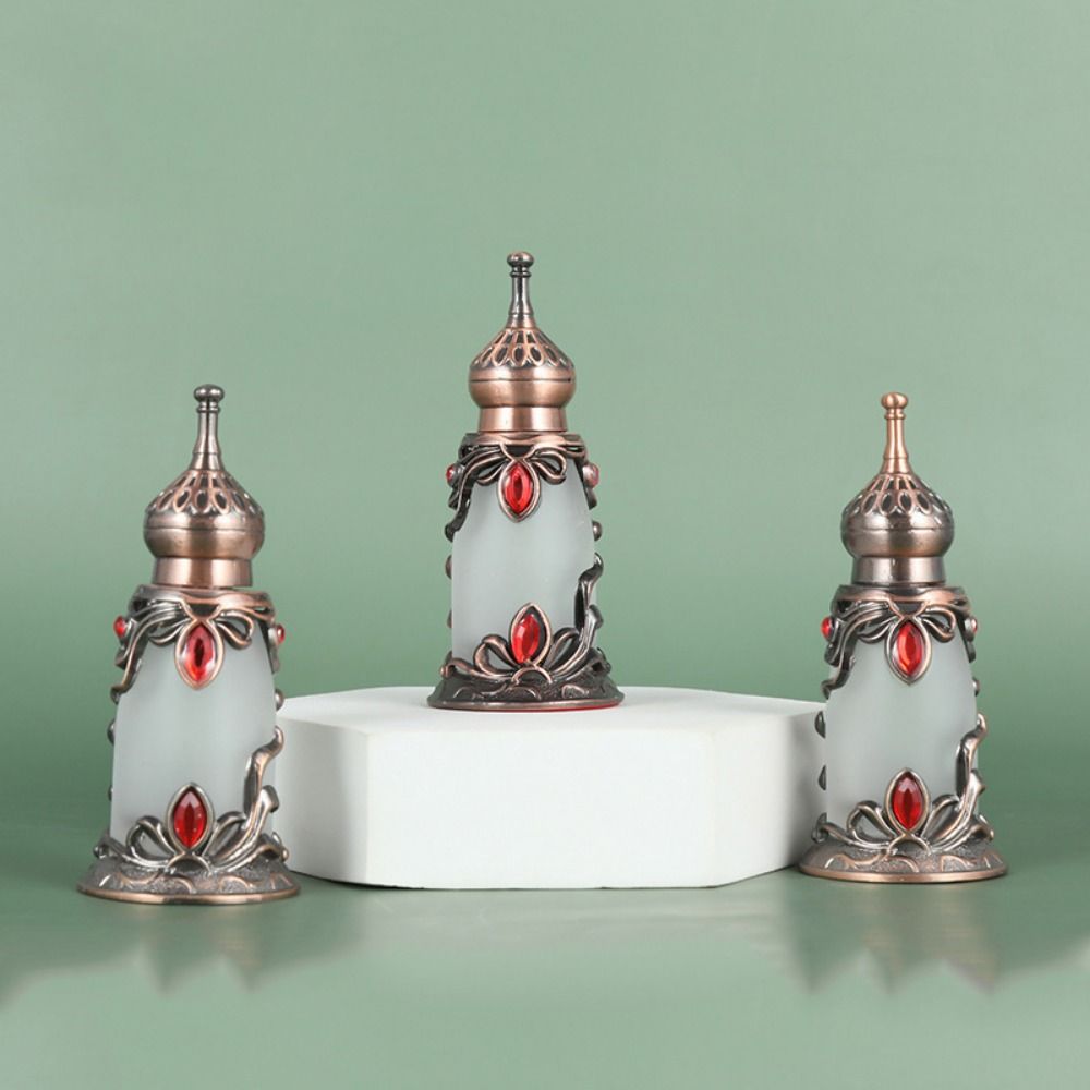 Arab Style Essential Oil Bottle Antiqued Glass Sub-packaging Bottle  Desktop Adorn