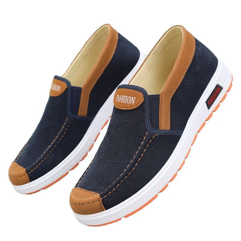 Men's shoes spring new single shoes canvas dad shoes one pedal Beijing cloth shoes casual old shoes