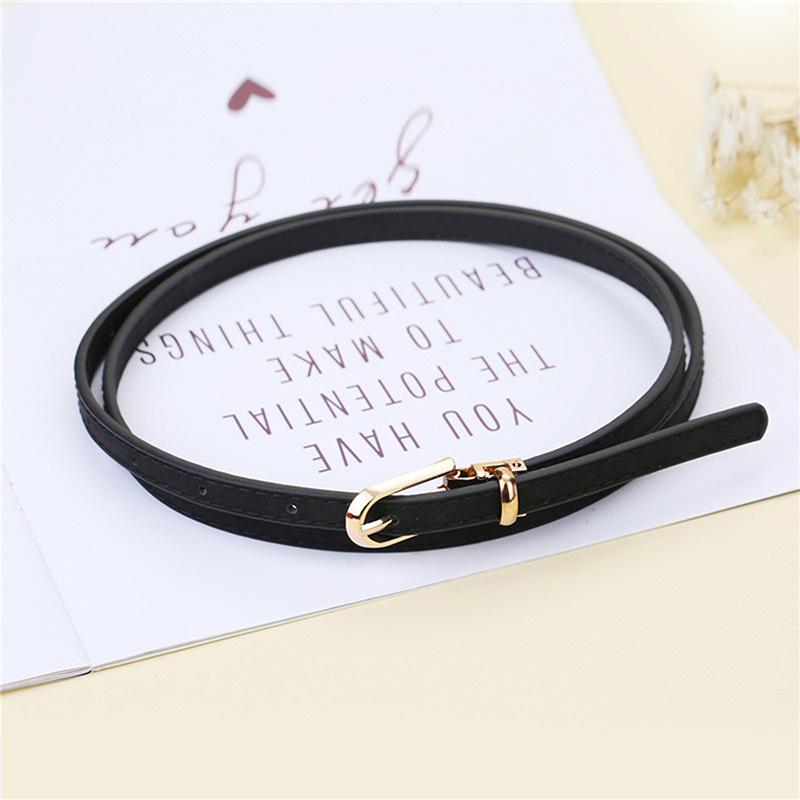 1 шт., черные, белые, серые, женские ремни, тонкий, узкий пояс, пряжка, регулируемый ремень, летнее платье, джинсы, ремень из искусственной кожи