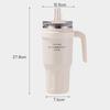 JUSTINLAU 1.1L Thermos Cup Stainless Steel Vacuum Flasks with Dust-proof Straw Cap Double-drink Car Cups Leak-proof Travel Mugs