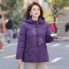 Mom Winter Down Cotton-padded Clothes In the Elderly Female Mother Piled Thickened Cotton-padded Jacket Old Lady Hooded Cotton-padded Jacket