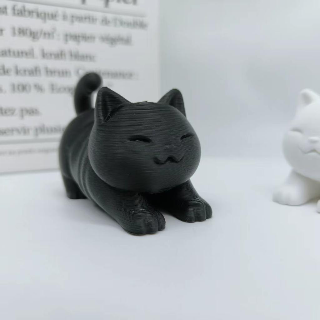 3D-печать, супер милая, креативная, имитация, маленькая статуэтка толстого кота, украшение, модная, креативная статуэтка кота, настольное украшение