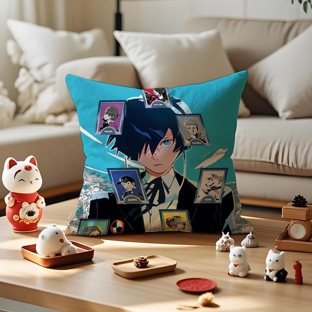 Игровой Крутой P-Persona 3 Reload Наволочка для Подушки Шелковистый Короткий Плюш С Невидимой Молнией Пылезащитная Наволочка для Подушки на Диван Для Домашнего Декора