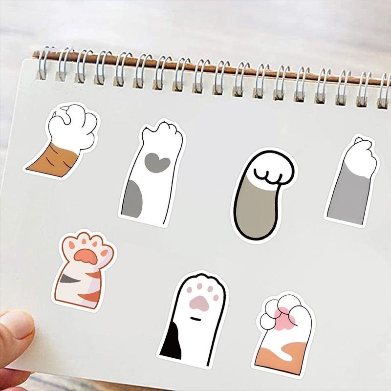 61 шт., наклейки на лапу милых животных, домашних животных, эстетические водонепроницаемые граффити, бутылка для воды, скейтборд, гитара, наклейки на лапу собаки, кошачьей лапы, пакеты