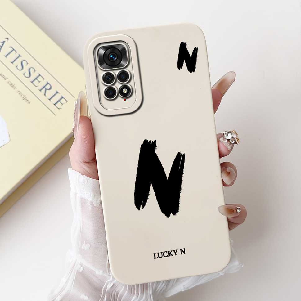 Чехол для Xiaomi Redmi Note 11 4G Милые буквы Мягкие чехлы для телефона для Redmi Note 11 S 11S Note11 4G Силиконовая мягкая крышка 6,43"