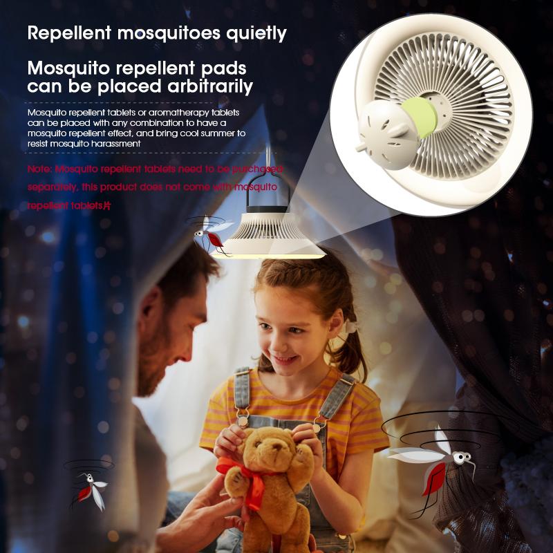 3 в 1 5000 мАч вентилятор для кемпинга перезаряжаемый настольный портативный электрический вентилятор беспроводной потолочный электрический вентилятор со светодиодной подсветкой штатив