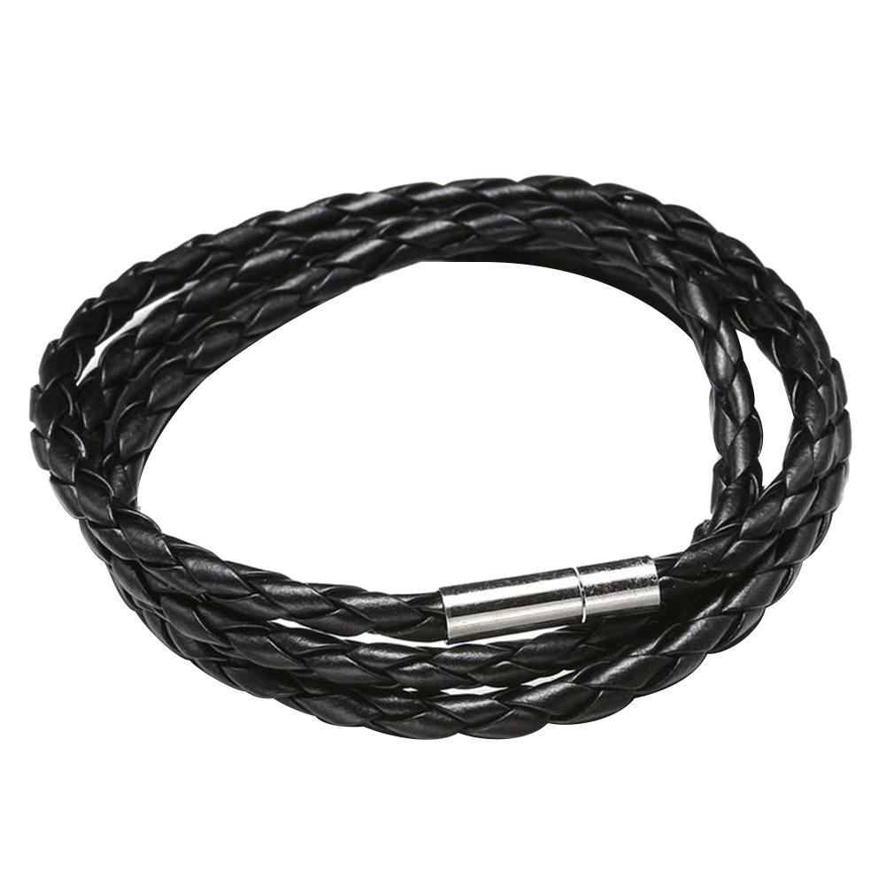 Ювелирные изделия с бриллиантами в стиле ретро для женщин и мужчин, многослойный плетеный кожаный браслет-манжета, браслет