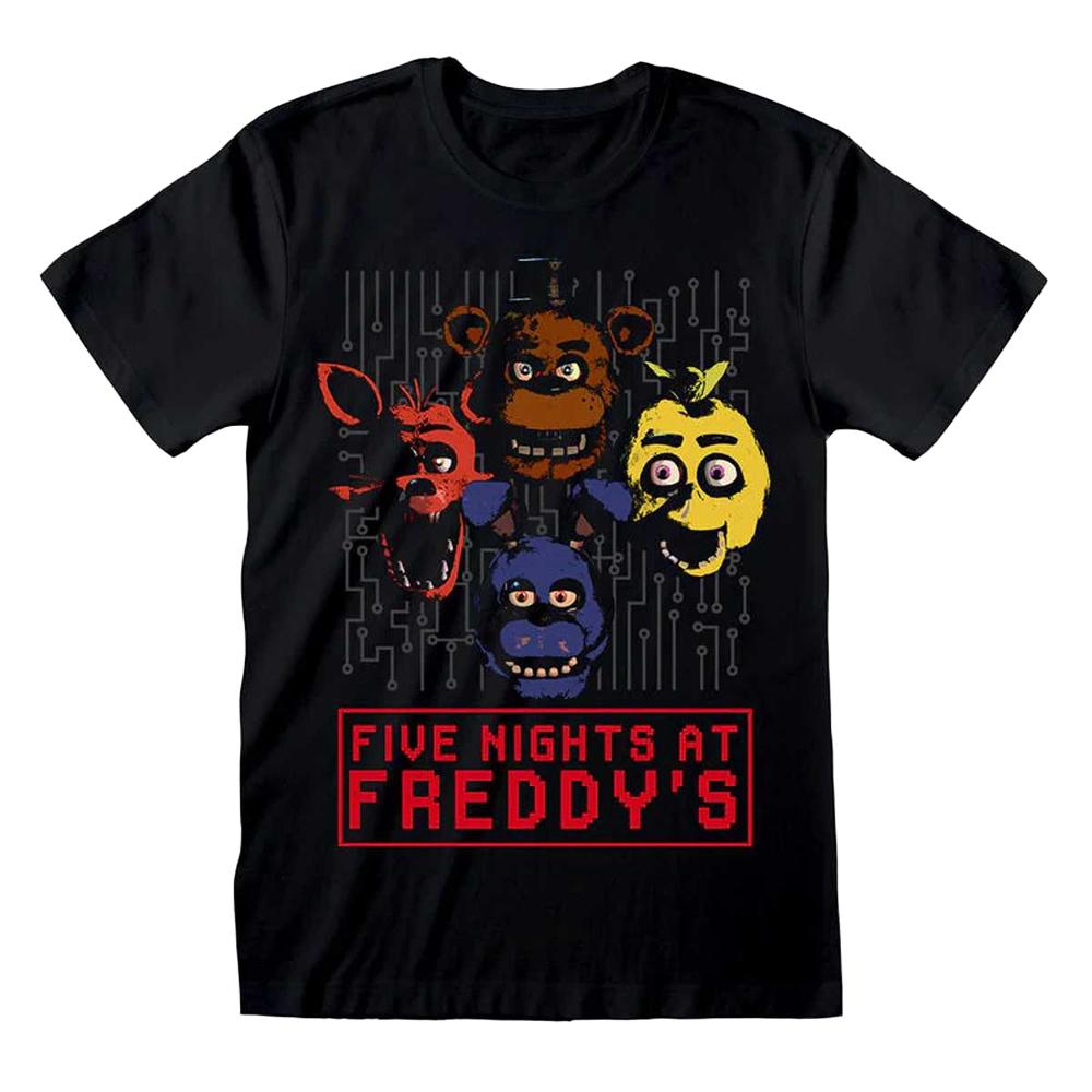 Five Nights At Freddys Unisex Adult 4 Heads T-Shirt