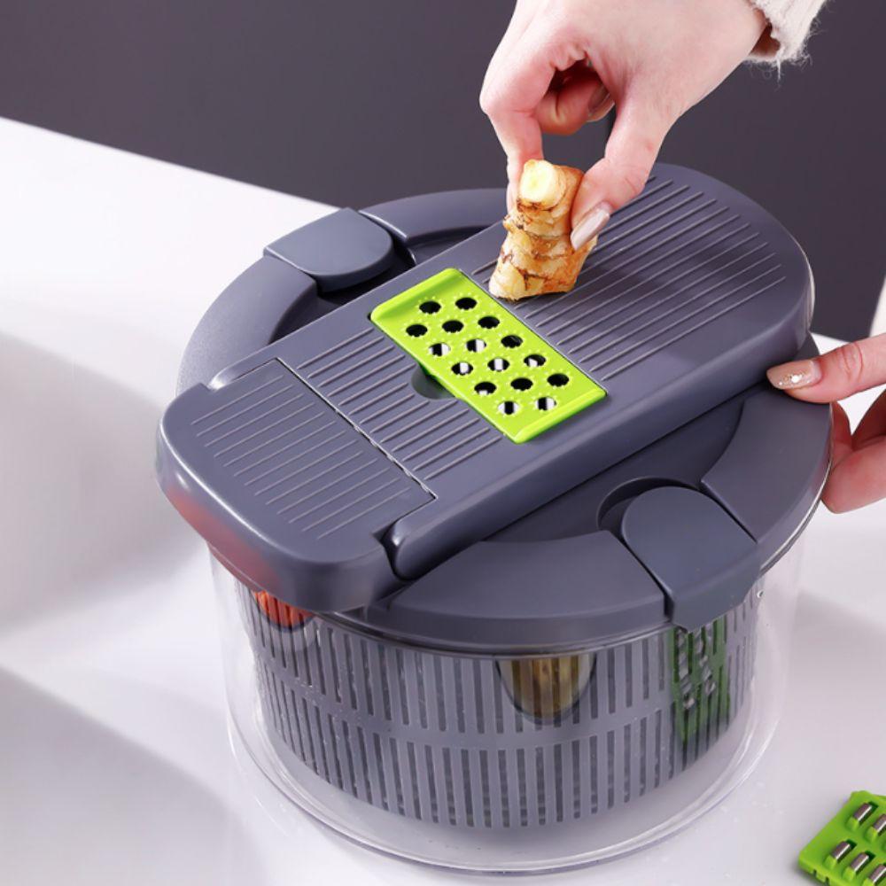 2 in 1 Multi-functional Vegetable Dehydrator Set Manual Salad Spinner Vegetable Shredder Home