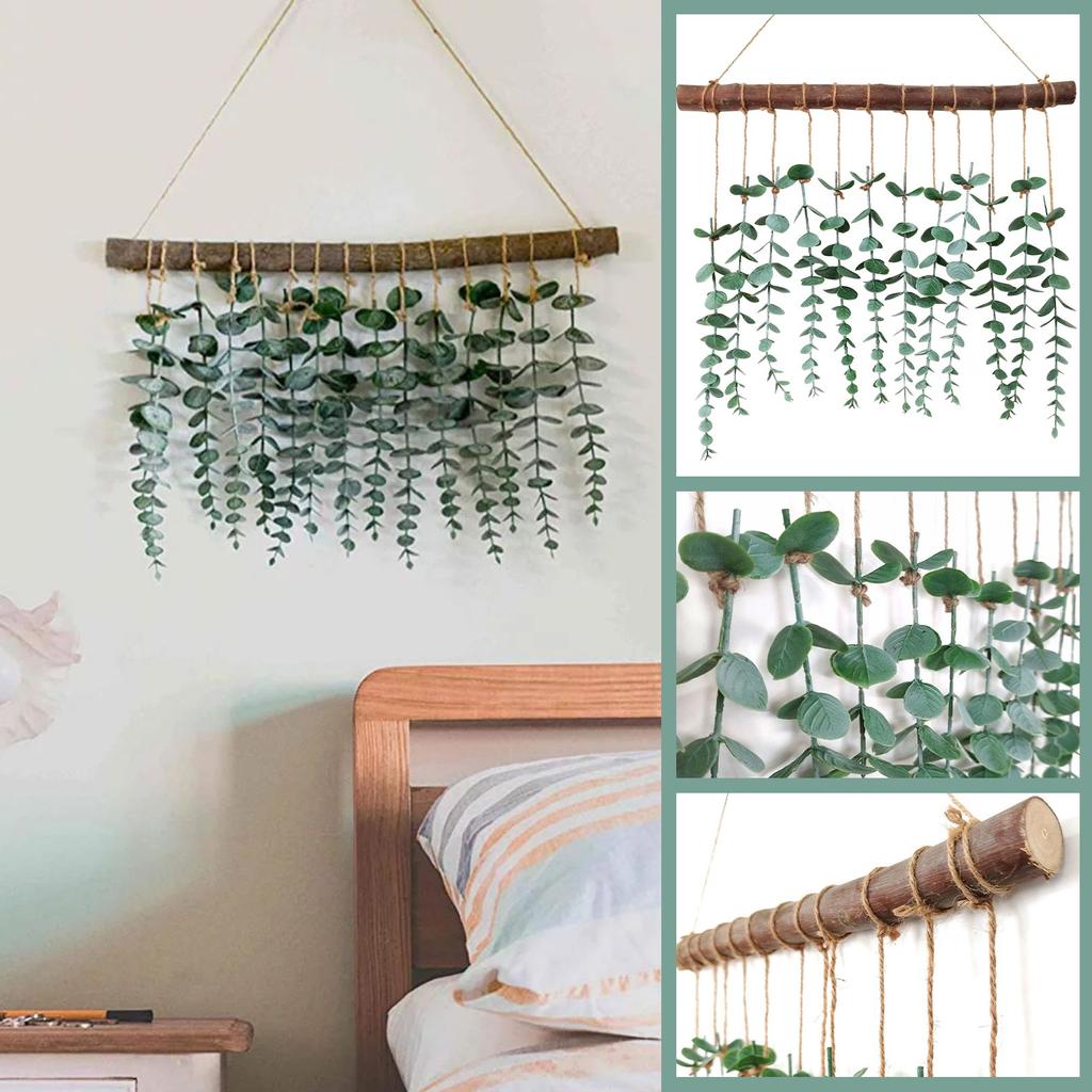 Bathroom Decor Artificial Eucalyptus Wall Hanging Decoration Artificial Eucalyptus Leaf Greenery Farmhouse Rustic Wall Hanging