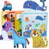 Children's Large Piece 6-in-1 Puzzle Forest Marine Animal Transportation 3-6 Years Old Puzzle Board
