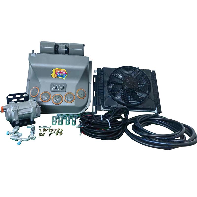 12V/24V Car Electric AC for Light & Heavy Trucks, Construction Vehicles, Harvesters with Ceiling-Mounted Air Outlet