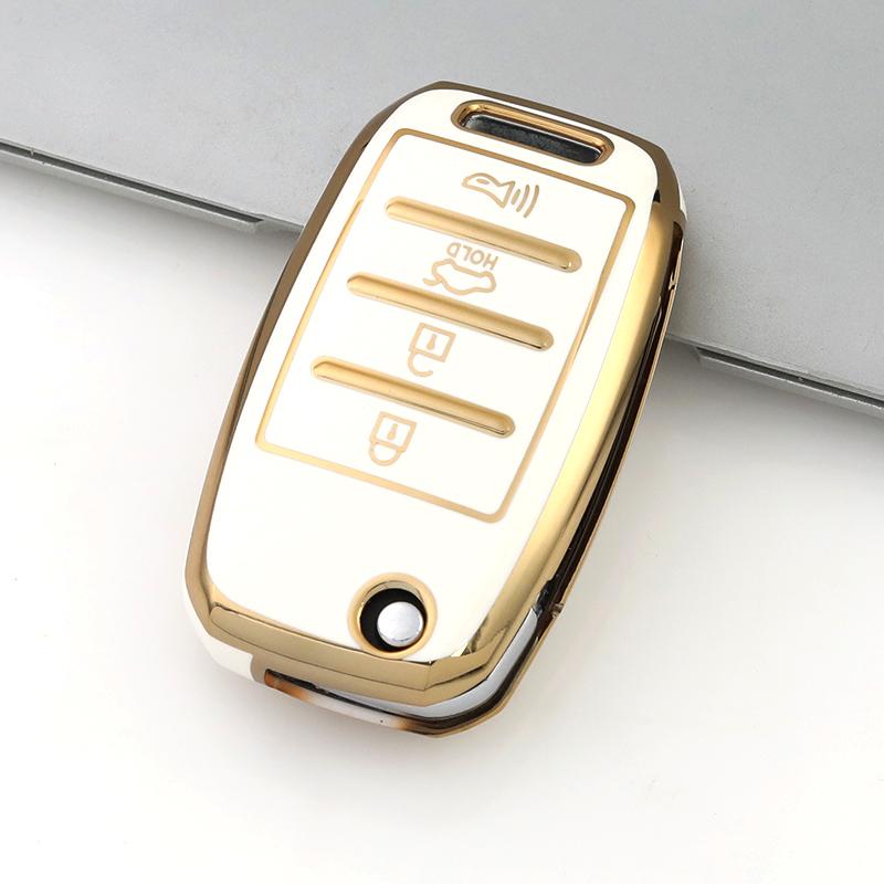 4 кнопки TPU откидной чехол для пульта дистанционного управления защитный чехол для автомобильного ключа для Kia Rio Optima Sportage Sorento Soul Ceed Cerato Forte Seltos