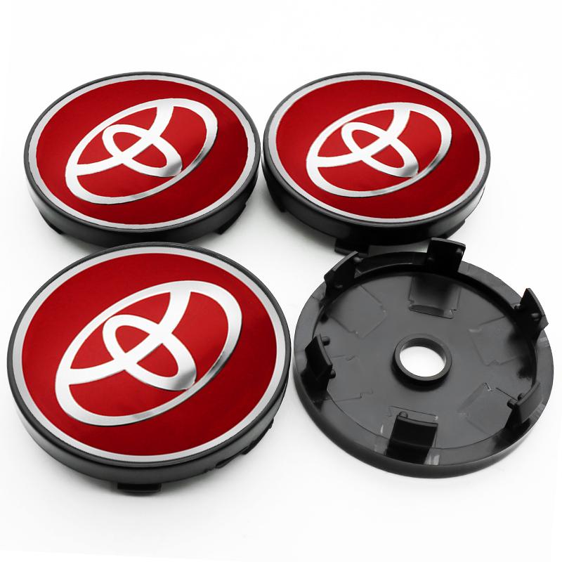 4 шт. 56+60 мм Наклейки-значки ступицы колеса автомобиля Центральные колпачки Покрытие диска Автоаксессуар Для Toyota Prado Yaris Hilux Verso Fortuner Supra