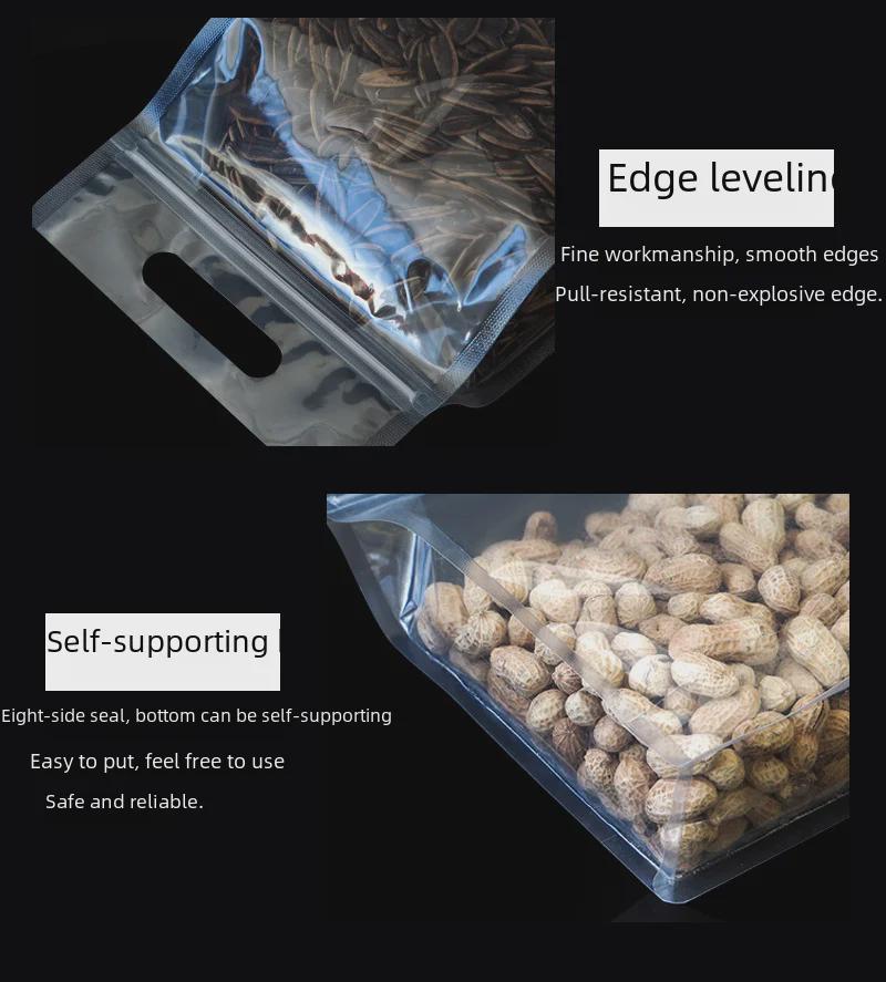 Прозрачные утолщенные пакеты с застежкой Ziplock для упаковки продуктов питания, орехов, сухофруктов и новогодних товаров