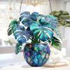 Art Flower Painted Window Decoration Hanging Acrylic Window Decoration Hanging, Creative Lighting Craft Pendant Light Home Decoration Hanging