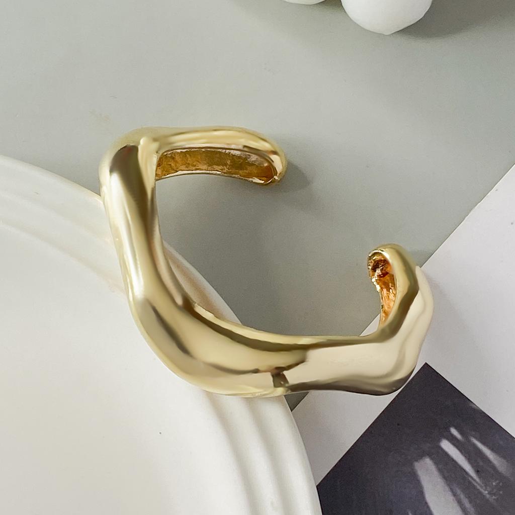 Ingemark Creative Trendy Gold Color Metal Wide Cuff Bracelets Women Punk Classic Chunky Spring Bangles Steampunk Jewelry 2026