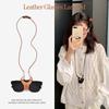 Женские сумки для солнцезащитных очков Мужские подвесные шейные клипсы для очков Шнурки для очков Кожаные сумки для очков
