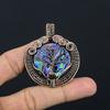 Tree Of Life Abalone Shell 999 Copper Wire Wrapped Pendant, Handmade Gemstone Pendant Jewelry, Gifts For Wife Brand New Pendant