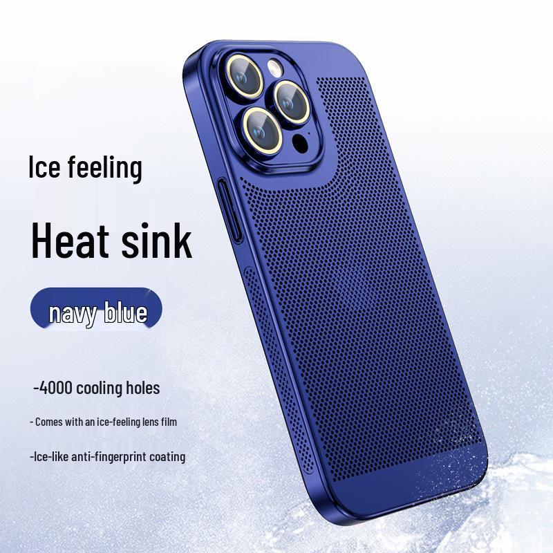 Гальванизированный чехол для телефона с теплоотводом для iPhone 14 Pro Max и 13 с защитой объектива (16 ячеек)