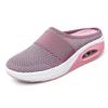 Women's Large Size Kick Toe Mesh Thick Soled Slippers Shoes Summer Casual Slope Heel Sandals Shoes 35-43