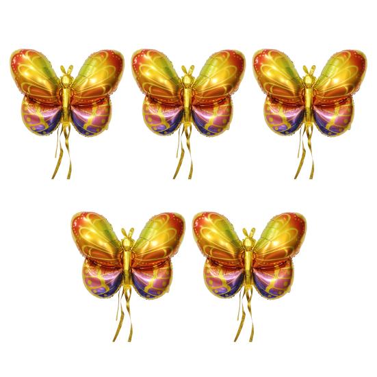 Большой шар-бабочка из алюминиевой фольги, красочный шар-бабочка, украшение для дня рождения, свадьбы, детского душа, детская игрушка