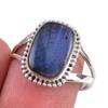 Натуральный лабрадорит драгоценный камень 925 проба серебро ювелирное кольцо р.7.5 U3e55