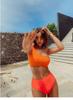 Women's Korean-Style One-Shoulder Halter Backless High-Waist Slimming One-Piece Swimsuit for Resort