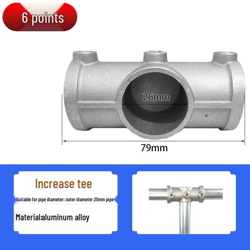 20/25/32mm Steel Pipe Connector: Galvanized 6-Point Round Elbow Joint Fastener