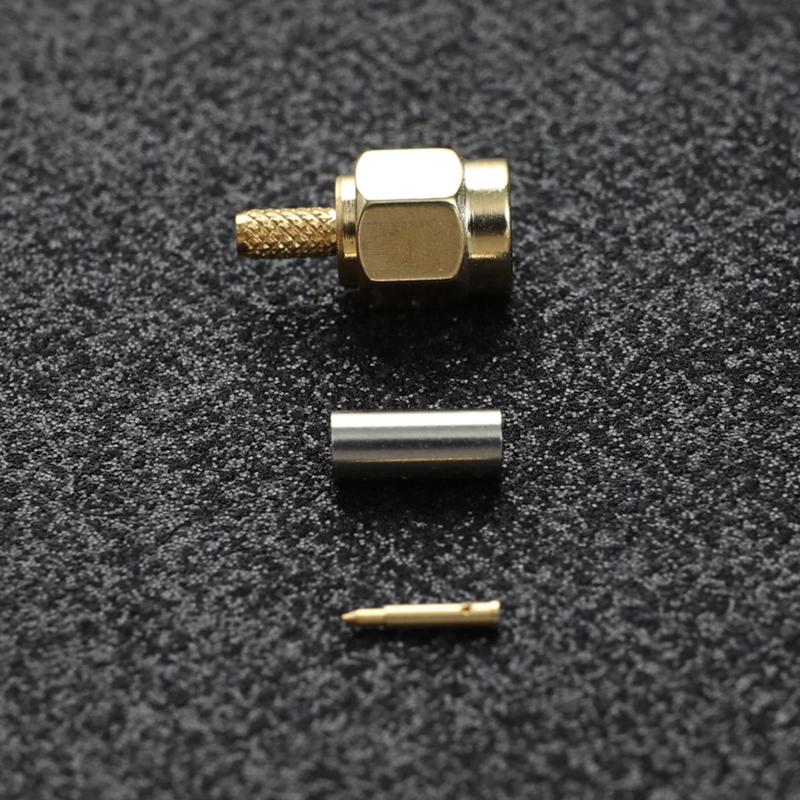 10 шт. SMA штекер обжимной для Rg174 Rg316 Rg178 Rg179 Lmr100 кабельный разъем Rf