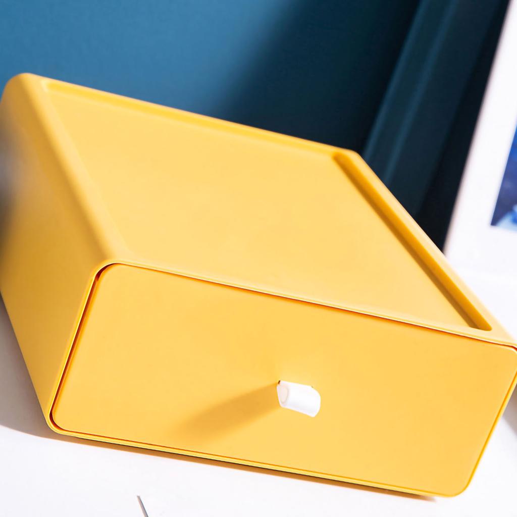 Desktop Storage Box Drawer Design Strong Load Bearing Stackable Desktop Organizer Storage Box for